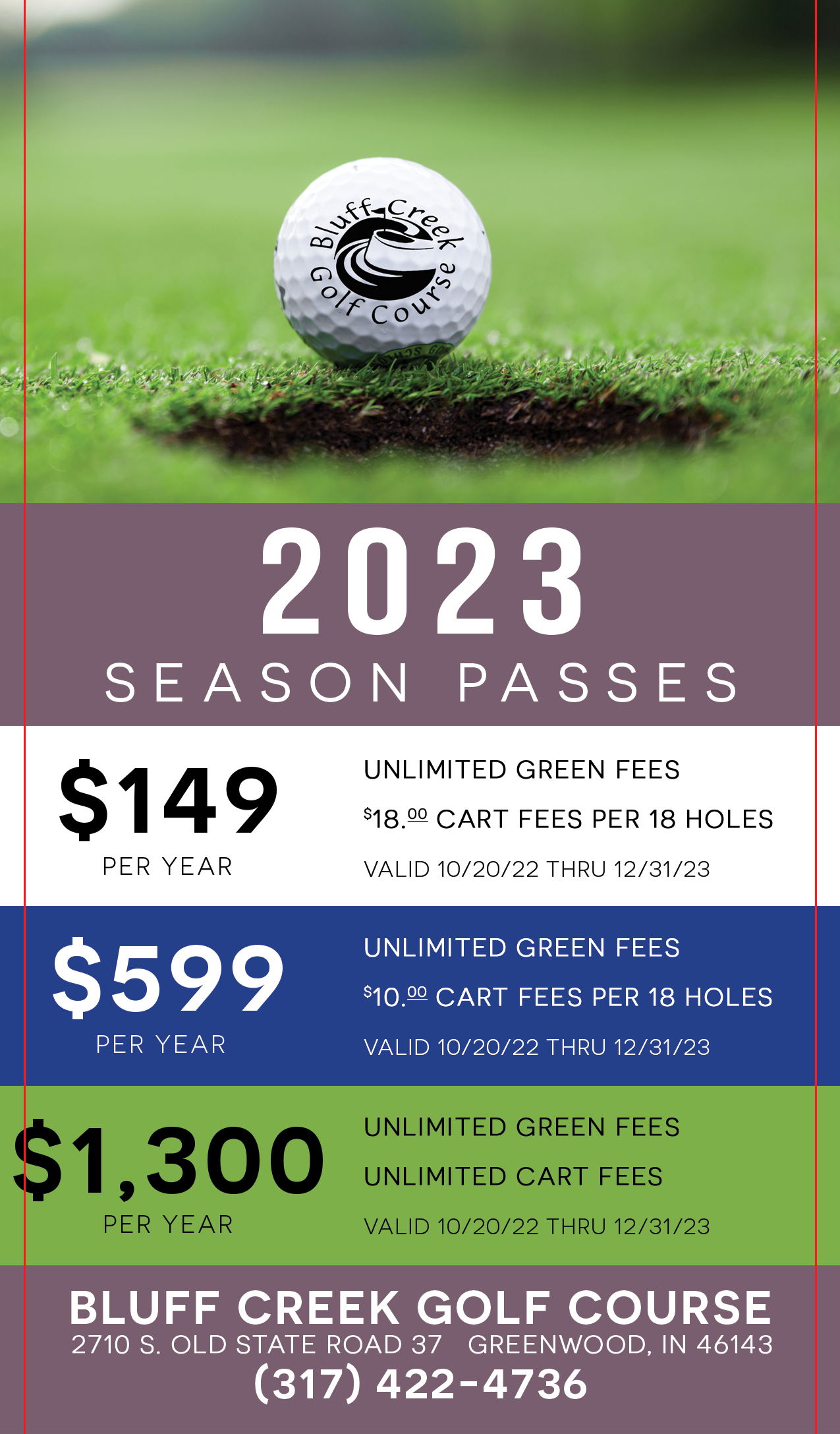 Bluff Creek Golf Course | Memberships & Passes - 2023 Season Passes